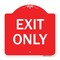 Signmission Designer Series Parking Lot Exit Only, Red & White Aluminum Sign, 18" L, 18" H, RW-1818-23423 A-DES-RW-1818-23423 - alternate 1